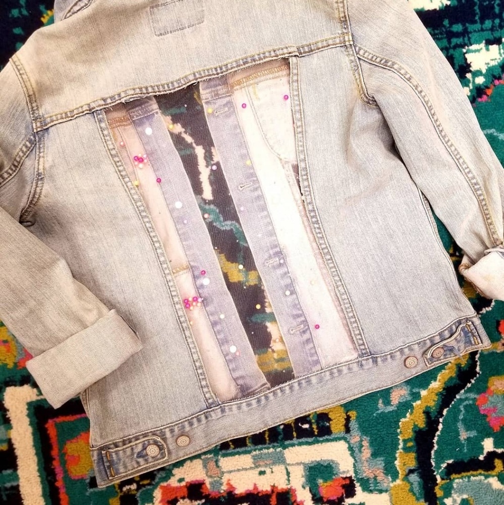 Upcycled denim jacket